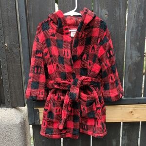 Fluffy Plaid Bathrobe For Toddler, Cat & Jack, 2T/3T